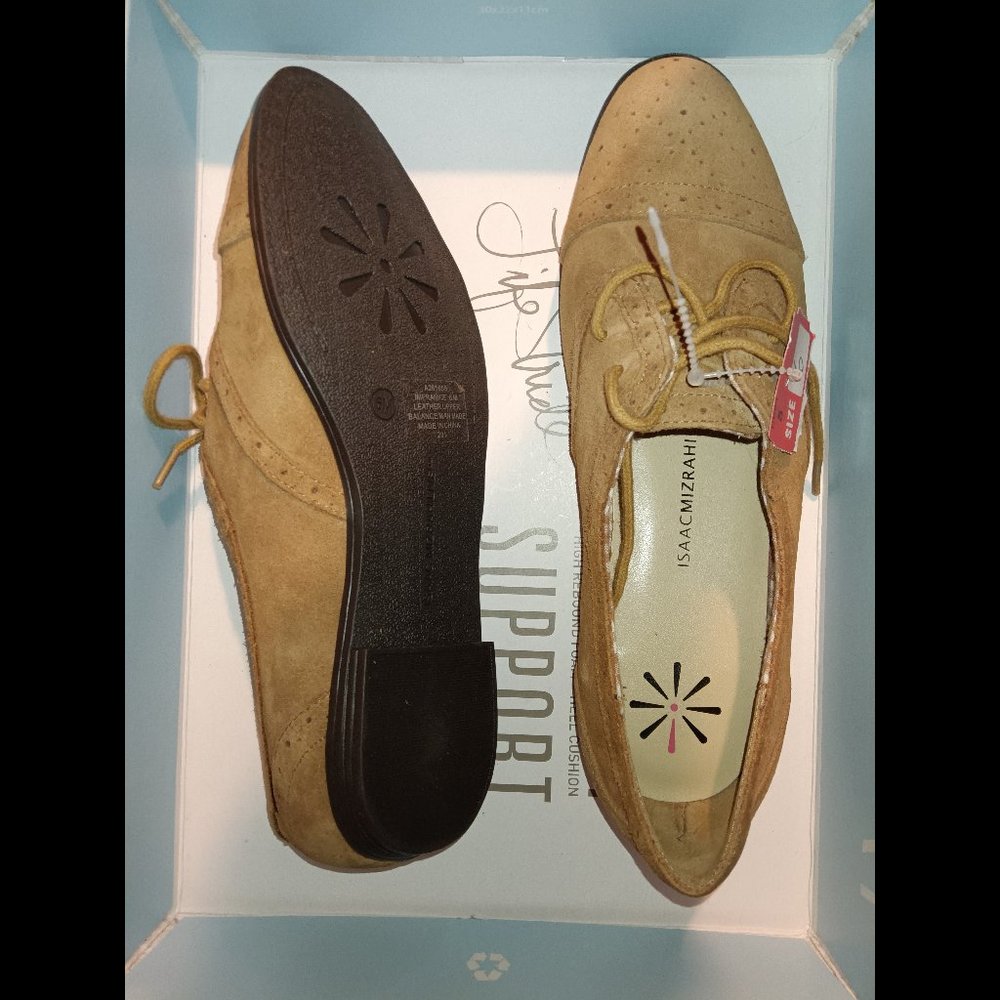 Isaac Mizrahi Live Frankie Tobacco Suede BRAND NEW Oxfords-Size 6 Medium